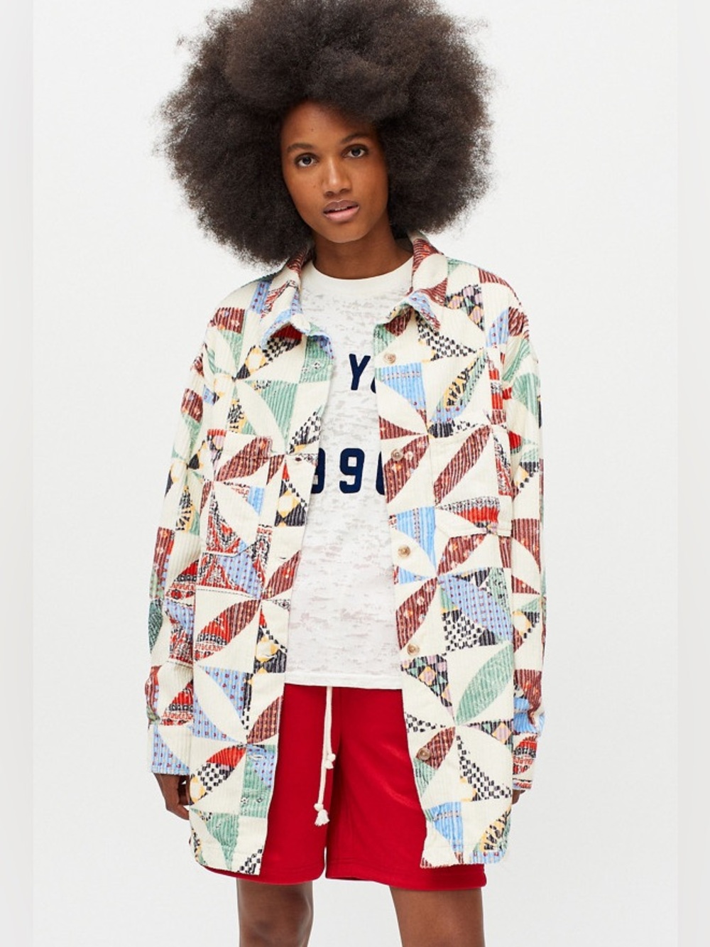 Urban Outfitters BDG Serena Patchwork Corduroy Shirt Jacket